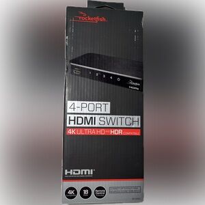 4 -Port HDMI Switch 4K Compatible W/Remote Control